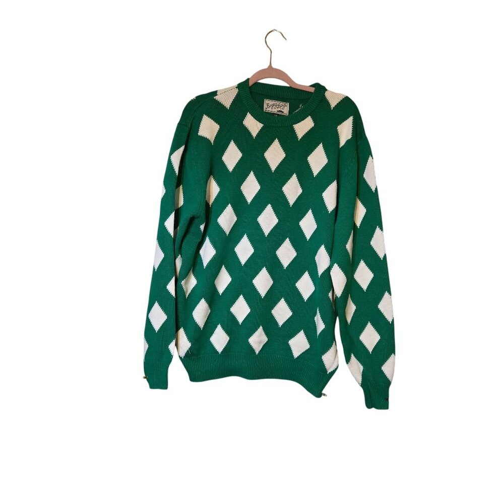 Bogey Boy Men's Diamond Pattern Crewneck Sweater‎ Golf Macklemore Square Large